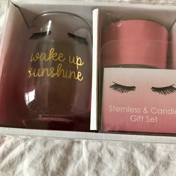 Candle and stemless wine glass gift set - Picture 6 of 6